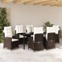 Conjunto de Comedor de Jardín 7 pcs Marrón ratán sintético en Sillas de jardín | Comprar online en Foru.es