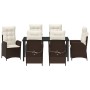 Conjunto de Comedor de Jardín 7 pcs Marrón ratán sintético en Sillas de jardín | Comprar online en Foru.es