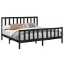 Estructura de cama de madera maciza de pino negra 200x200 cm de vidaXL, Camas y somieres - Ref: Foro24-3106727, Precio: 206,4...