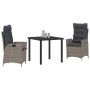 Conjunto de Comedor de Jardín 3 pcs Gris ratán sintético en Sillas de jardín | Comprar online en Foru.es
