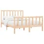 Solid pine wood bed frame 140x190 cm by vidaXL, Beds and slatted bases - Ref: Foro24-3106683, Price: 125,99 €, Discount: %