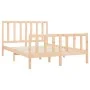 Solid pine wood bed frame 140x190 cm by vidaXL, Beds and slatted bases - Ref: Foro24-3106683, Price: 125,99 €, Discount: %