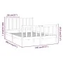 Solid pine wood bed frame 140x190 cm by vidaXL, Beds and slatted bases - Ref: Foro24-3106683, Price: 125,99 €, Discount: %