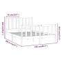 Estructura de cama de madera maciza de pino 160x200 cm de vidaXL, Camas y somieres - Ref: Foro24-3106713, Precio: 131,35 €, D...