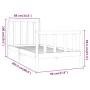 Estructura de cama madera maciza de pino 90x200 cm de vidaXL, Camas y somieres - Ref: Foro24-3106688, Precio: 88,48 €, Descue...