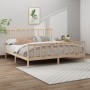 Estructura de cama de madera maciza de pino 200x200 cm de vidaXL, Camas y somieres - Ref: Foro24-3106723, Precio: 143,87 €, D...