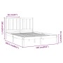 Estructura de cama madera maciza blanca 120x200 cm de vidaXL, Camas y somieres - Ref: Foro24-3106764, Precio: 114,93 €, Descu...