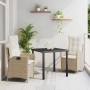 Conjunto de Comedor de Jardín 3 pcs Beige ratán sintético en Sillas de jardín | Comprar online en Foru.es