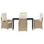 Conjunto de Comedor de Jardín 5 pcs Beige ratán sintético en Sillas de jardín | Comprar online en Foru.es