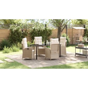 Conjunto de Comedor de Jardín 5 pcs Beige ratán sintético en Sillas de jardín | Comprar online en Foru.es