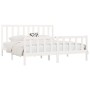 Estructura de cama de madera maciza blanca 200x200 cm de vidaXL, Camas y somieres - Ref: Foro24-3106854, Precio: 151,31 €, De...