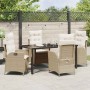 Conjunto de Comedor de Jardín 5 pcs Beige ratán sintético en Sillas de jardín | Comprar online en Foru.es