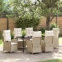 Conjunto de Comedor de Jardín 7 pcs Beige ratán sintético en Sillas de jardín | Comprar online en Foru.es