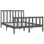 Estructura de cama madera maciza gris King Size 150x200 cm de vidaXL, Camas y somieres - Ref: Foro24-3106840, Precio: 151,23 ...