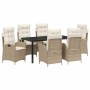 Conjunto de Comedor de Jardín 7 pcs Beige ratán sintético en Sillas de jardín | Comprar online en Foru.es