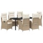 Conjunto de Comedor de Jardín 7 pcs Beige ratán sintético en Sillas de jardín | Comprar online en Foru.es