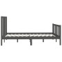 Estructura de cama madera maciza gris King Size 150x200 cm de vidaXL, Camas y somieres - Ref: Foro24-3106840, Precio: 151,23 ...