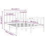 Estructura de cama madera maciza gris King Size 150x200 cm de vidaXL, Camas y somieres - Ref: Foro24-3106840, Precio: 151,23 ...