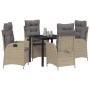 Conjunto de Comedor de Jardín 5 pcs Beige ratán sintético en Sillas de jardín | Comprar online en Foru.es