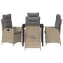 Conjunto de Comedor de Jardín 5 pcs Beige ratán sintético en Sillas de jardín | Comprar online en Foru.es