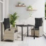Conjunto de Comedor de Jardín 3 pcs Gris Claro ratán sintético en Sillas de jardín | Comprar online en Foru.es