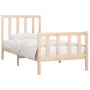 Estructura de cama madera maciza 90x200 cm de vidaXL, Camas y somieres - Ref: Foro24-3106818, Precio: 85,92 €, Descuento: %