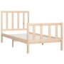 Estructura de cama madera maciza 90x200 cm de vidaXL, Camas y somieres - Ref: Foro24-3106818, Precio: 85,92 €, Descuento: %