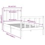 Estructura de cama madera maciza 90x200 cm de vidaXL, Camas y somieres - Ref: Foro24-3106818, Precio: 85,92 €, Descuento: %