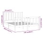 Estructura de cama madera maciza de pino 120x200 cm de vidaXL, Camas y somieres - Ref: Foro24-3106698, Precio: 119,21 €, Desc...