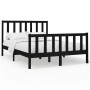 Estructura de cama de madera maciza de pino negro 140x190 cm de vidaXL, Camas y somieres - Ref: Foro24-3106687, Precio: 176,1...
