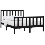 Estructura de cama de madera maciza de pino negro 140x190 cm de vidaXL, Camas y somieres - Ref: Foro24-3106687, Precio: 176,1...