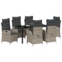 Conjunto de Comedor de Jardín 7 pcs Gris Claro ratán sintético en Sillas de jardín | Comprar online en Foru.es