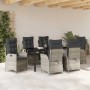 Conjunto de Comedor de Jardín 7 pcs Gris Claro ratán sintético en Sillas de jardín | Comprar online en Foru.es