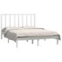 Solid white pine wood bed frame 140x190 cm by vidaXL, Beds and slatted bases - Ref: Foro24-3106619, Price: 122,97 €, Discount: %