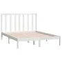 Solid white pine wood bed frame 140x190 cm by vidaXL, Beds and slatted bases - Ref: Foro24-3106619, Price: 122,97 €, Discount: %