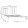 Solid white pine wood bed frame 140x190 cm by vidaXL, Beds and slatted bases - Ref: Foro24-3106619, Price: 122,97 €, Discount: %