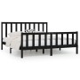 Estructura de cama de madera maciza negra 200x200 cm de vidaXL, Camas y somieres - Ref: Foro24-3106857, Precio: 201,86 €, Des...