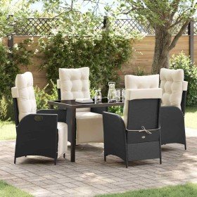 Conjunto de Comedor de Jardín 5 pcs Negro ratán sintético en Sillas de jardín | Comprar online en Foru.es