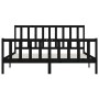 Estructura de cama de madera maciza negra 200x200 cm de vidaXL, Camas y somieres - Ref: Foro24-3106857, Precio: 201,86 €, Des...