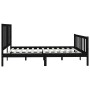 Estructura de cama de madera maciza negra 200x200 cm de vidaXL, Camas y somieres - Ref: Foro24-3106857, Precio: 201,86 €, Des...