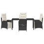 Conjunto de Comedor de Jardín 5 pcs Negro ratán sintético en Sillas de jardín | Comprar online en Foru.es