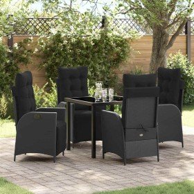 Conjunto de Comedor de Jardín 5 pcs Negro ratán sintético en Sillas de jardín | Comprar online en Foru.es