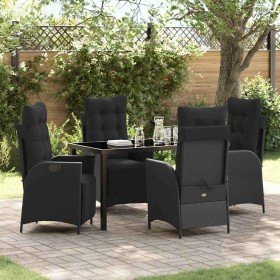 Conjunto de Comedor de Jardín 5 pcs Negro ratán sintético en Sillas de jardín | Comprar online en Foru.es