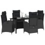 Conjunto de Comedor de Jardín 5 pcs Negro ratán sintético en Sillas de jardín | Comprar online en Foru.es