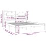 Estructura de cama de madera maciza de pino blanca 140x200 cm de vidaXL, Camas y somieres - Ref: Foro24-3107354, Precio: 129,...