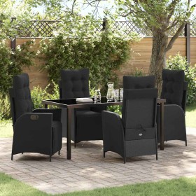 Conjunto de Comedor de Jardín 5 pcs Negro ratán sintético en Sillas de jardín | Comprar online en Foru.es