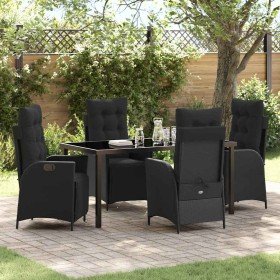 Conjunto de Comedor de Jardín 5 pcs Negro ratán sintético en Sillas de jardín | Comprar online en Foru.es
