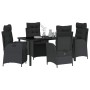 Conjunto de Comedor de Jardín 5 pcs Negro ratán sintético en Sillas de jardín | Comprar online en Foru.es
