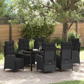 Conjunto de Comedor de Jardín 7 pcs Negro ratán sintético en Sillas de jardín | Comprar online en Foru.es