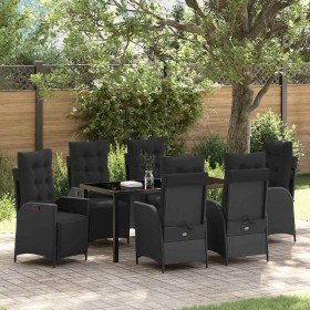 Conjunto de Comedor de Jardín 7 pcs Negro ratán sintético en Sillas de jardín | Comprar online en Foru.es